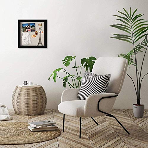 Muzilife Shadow Box Picture Frame with Linen Board, Walnut, 2pcs 8x8 I5152
