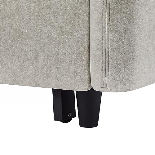 GIA 3 in 1 Convertible Sleeper Sofa Futon Couch with Adjustable Backrest, Gray K696399
