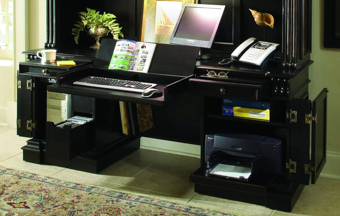 Hooker Furniture Telluride Computer Desk, Black M1572