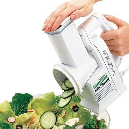 Presto Professional SaladShooter Electric Slicer Shredder White
