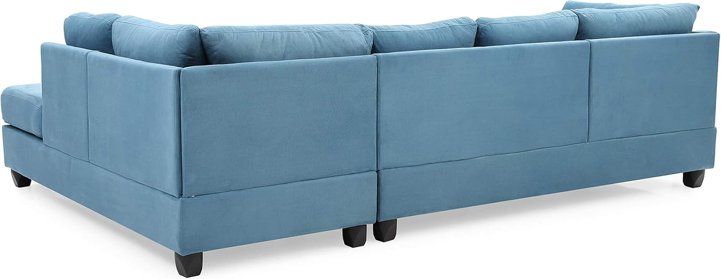 Glory Furniture Malone Sectional, White B439