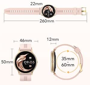 Timoom Smart Watch for Android iOS, Fitness Tracker with Heart Rate Monitor, IP68 Waterproof S1579