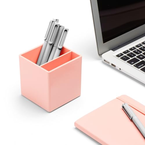 Poppin Pen Holder with 2 Compartments, Blush Pink C555388