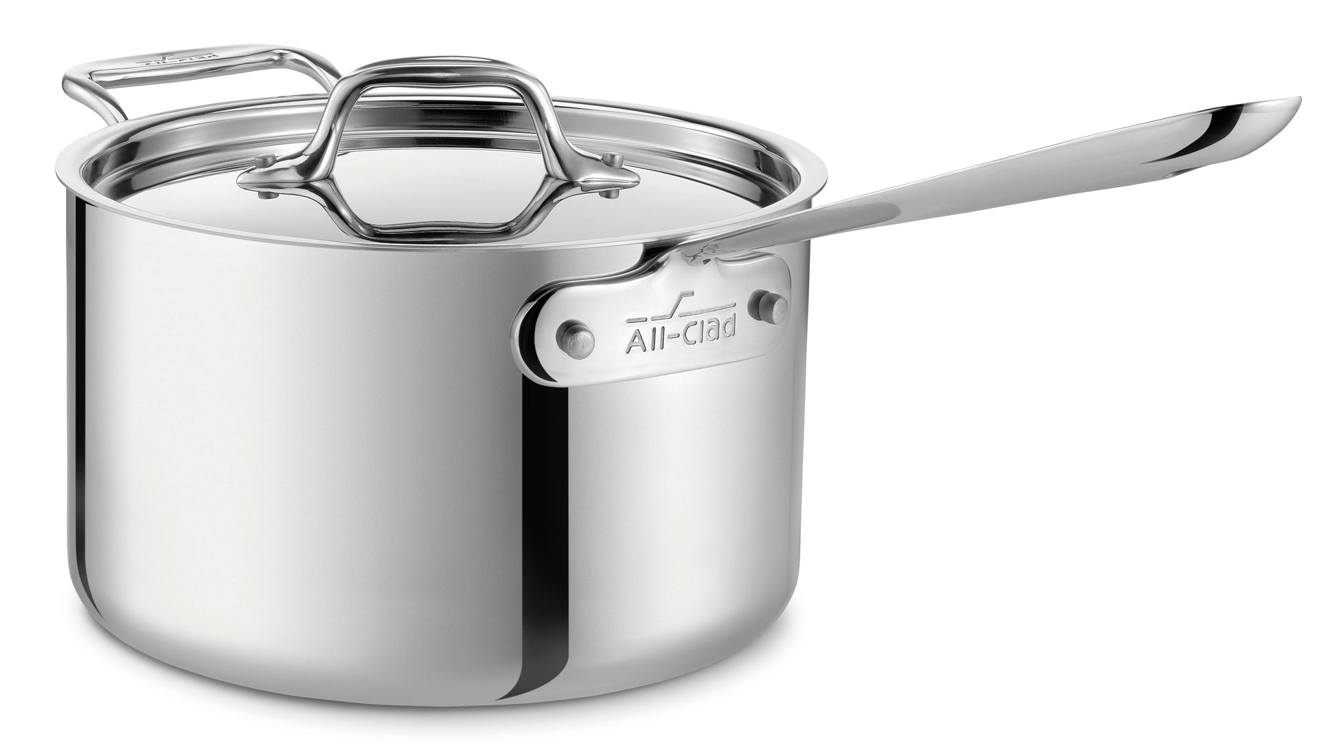 All-Clad Stainless Steel Saucepan with Lid, 4 qt