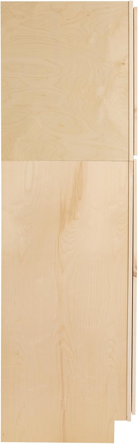 Quicklock RTA Shaker Base Kitchen Cabinet Pantry, 100% Plywood, Soft Close, Raw Maple Q901