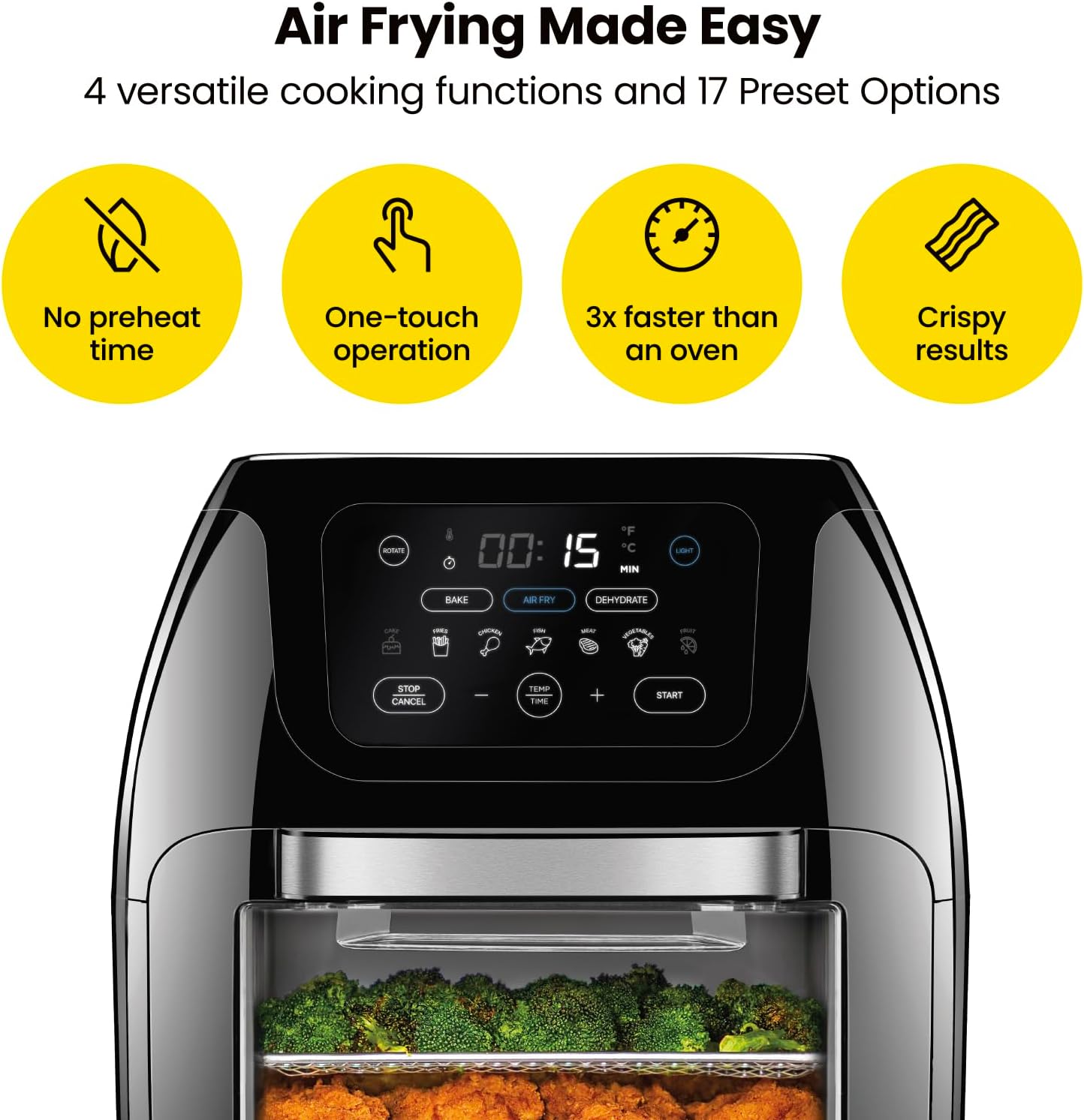 CHEFMAN Air Fryer with Rotisserie and Dehydrator L442959
