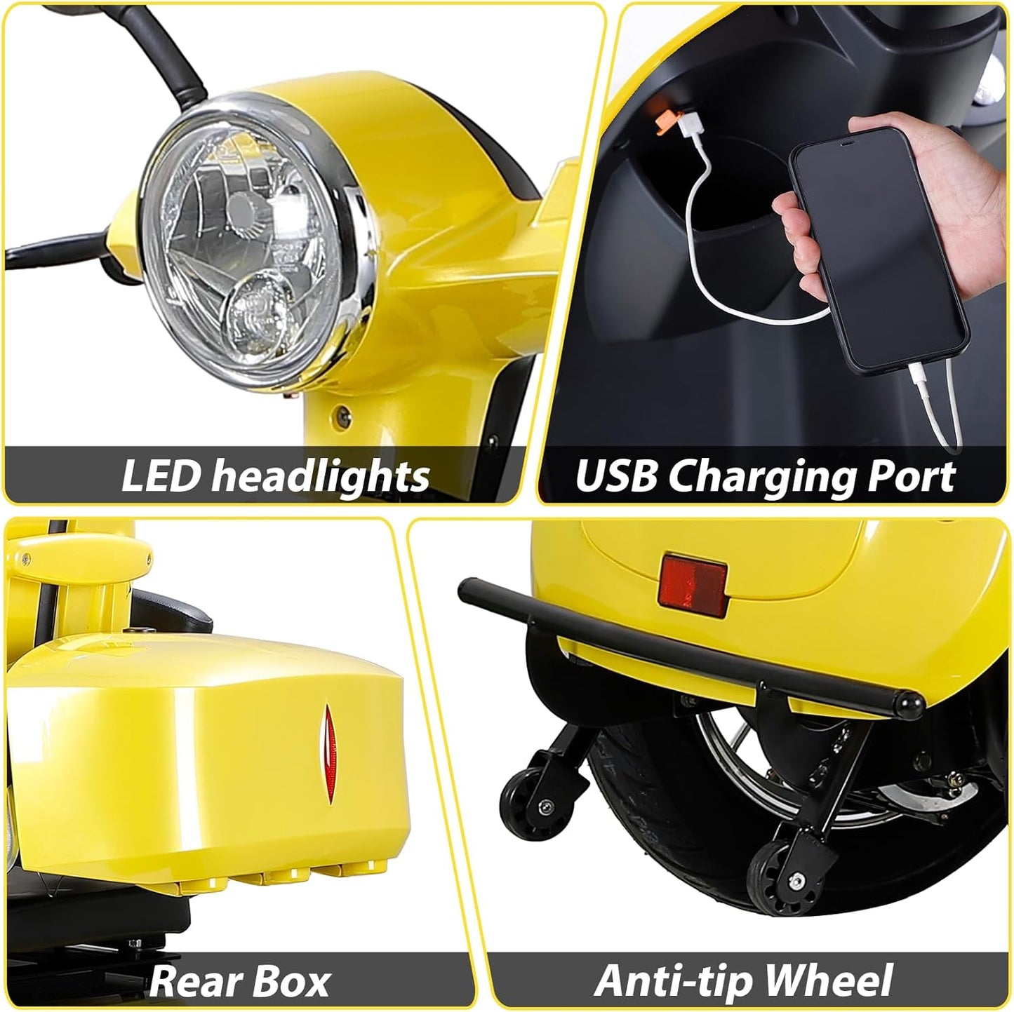 Heavy Duty 4-Wheel Mobility Scooter for Seniors, 500 lbs Capacity D992