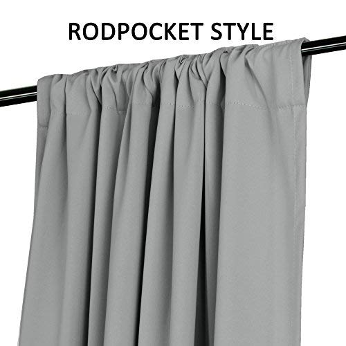 Turquoize Blackout Curtain Panels for Living Room, Mineral Blue, 52"W x 96"L, Set of 2 E3736