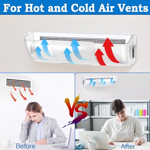 Magnetic Air Vent Deflector for Floor, Ceiling & Wall Registers, Adjustable 9-14", 2 Pack Clear N1101