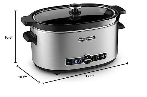 KitchenAid KSC6223SS 6-Qt Slow Cooker, Stainless Steel X7425