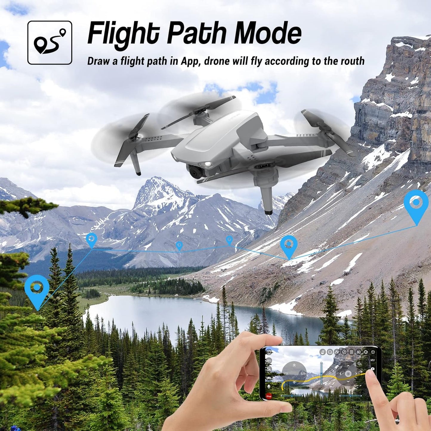 Patikuin S300 HD 1080P FPV Foldable Drone for Adults S9444