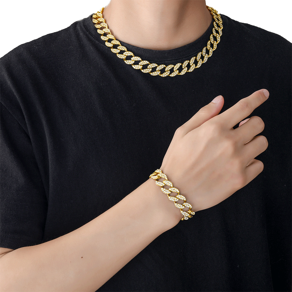 Miami Cuban Link Necklace 15mm Gold U721918