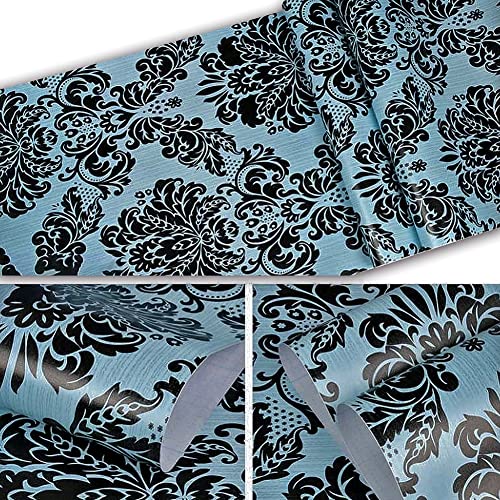 Damask Peel and Stick Wallpaper 17.7" x 32.8ft Removable Vinyl Roll Y281970