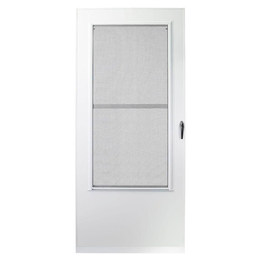 Emco 32 in. x 80 in. 200 Series White Universal Triple-Track Aluminum Storm Door