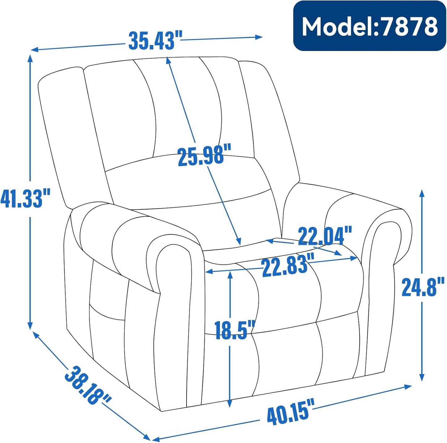 Power Lift Recliner Chair Heat Massage Dual Motor Genuine Leather Brown I78920