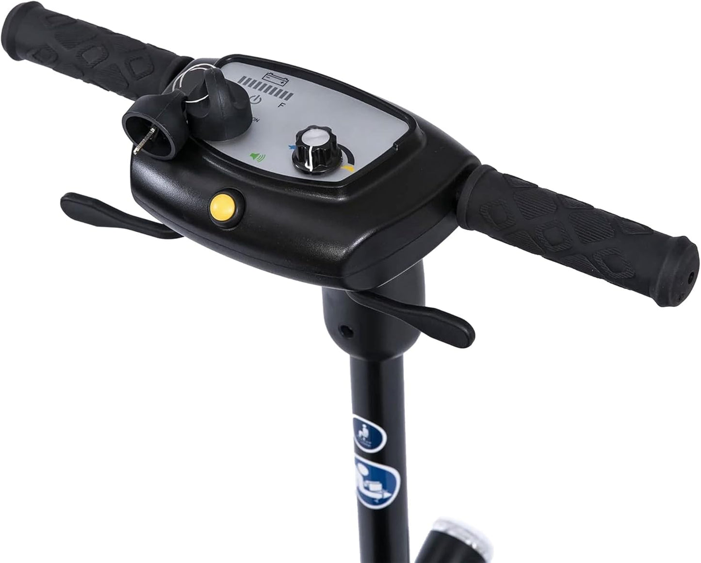 FeatherMobility Black 4 Wheel Mobility Scooter with Long Range Battery, Compact Fold Z375
