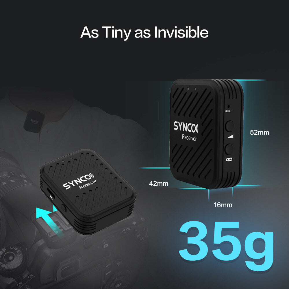 SYNCO G1(A1) 2.4G Wireless Microphone System with 1 Transmitter & 1 Receiver & 1 Lavalier Microphone L5895