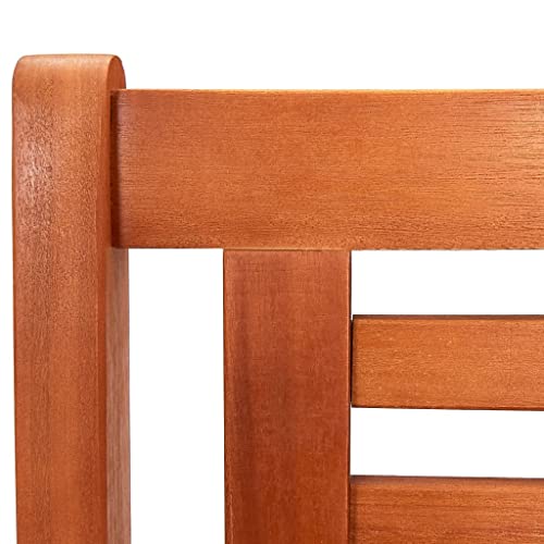 Patio Bench 3-Seater 59.1" Solid Eucalyptus Wood Rustic Brown M687284