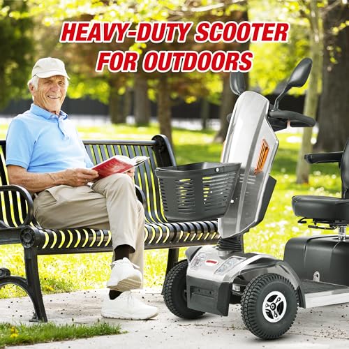 Folding 4-Wheel Mobility Scooter for Seniors Adults, Grey S807252