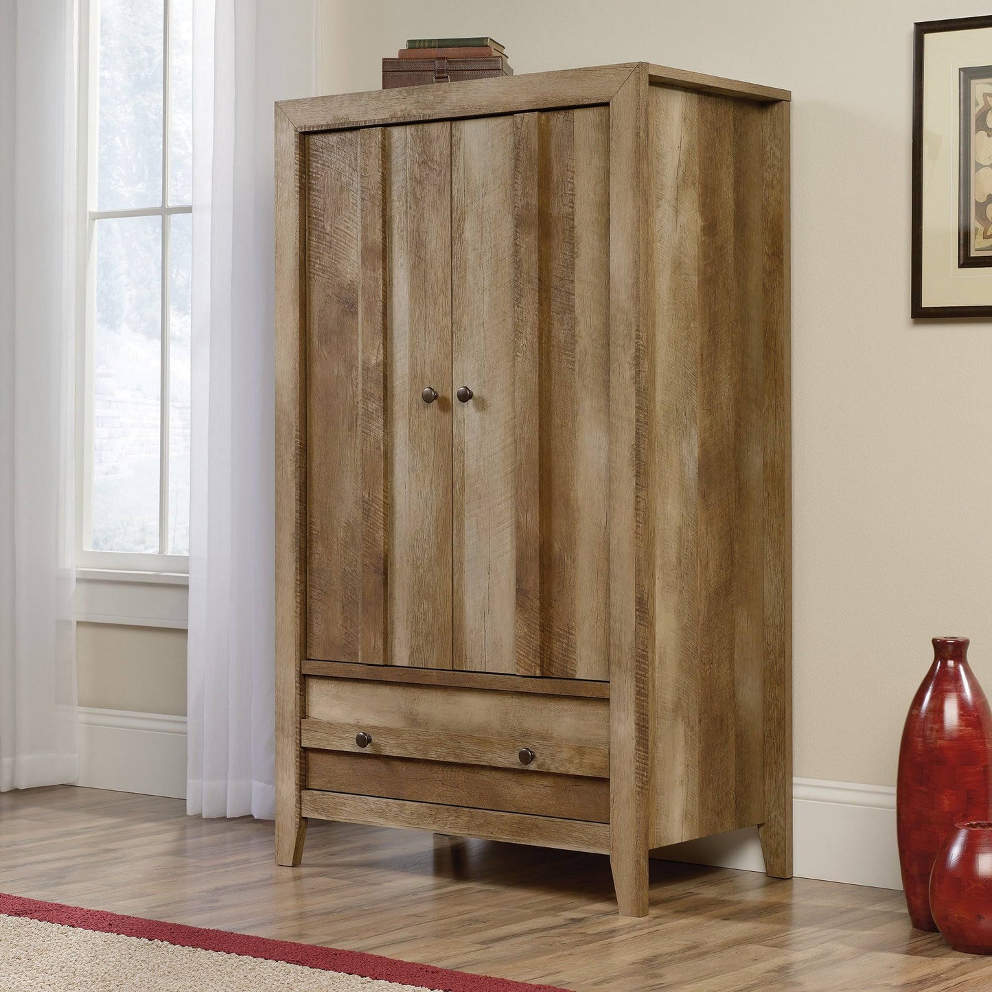 Sauder 419077 Dakota Pass Craftsman Oak Armoire