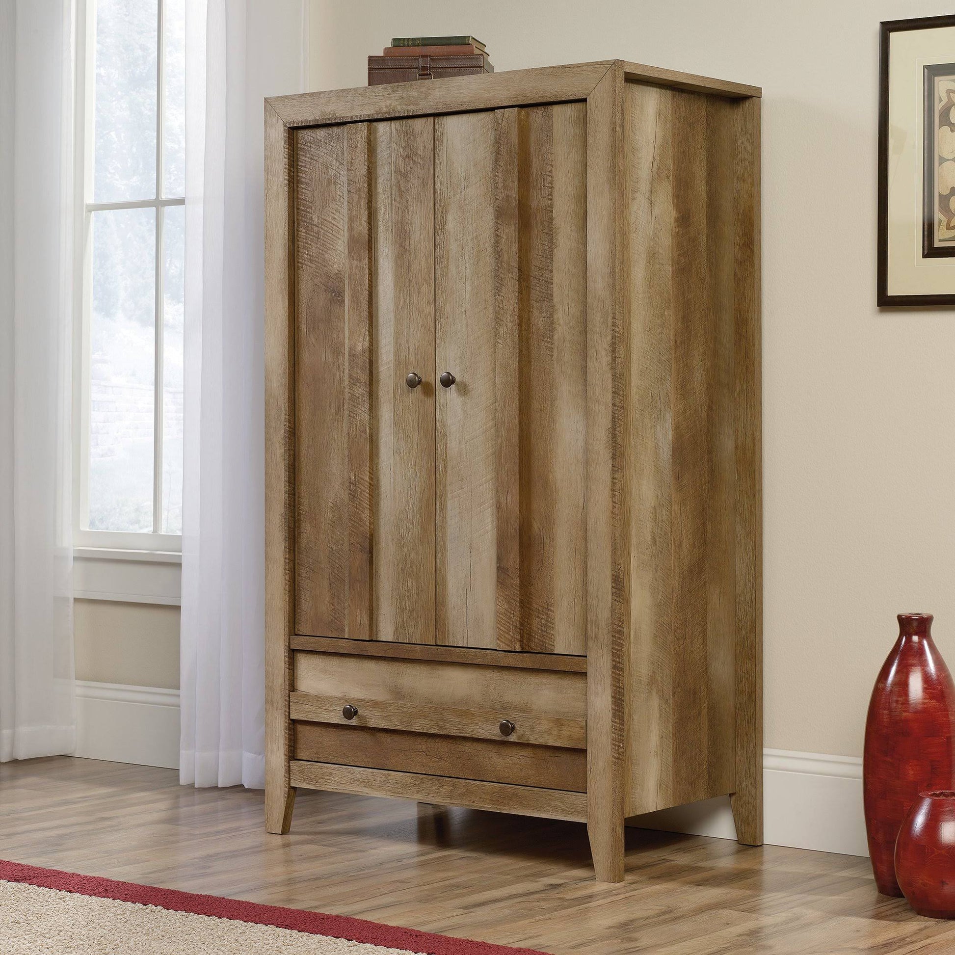 Sauder 419077 Dakota Pass Craftsman Oak Armoire