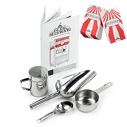 Olde Midway Bar Style Popcorn Machine with 8-Ounce Kettle - Black P70905