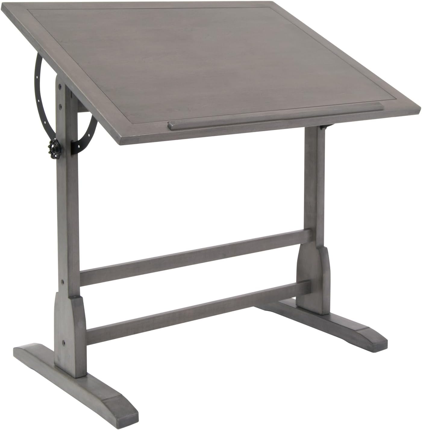 Studio Designs Vintage Drawing/Drafting Table with Pencil Ledge - 36" W x 24" D - Slate Gray - Adjustable Tilting Top