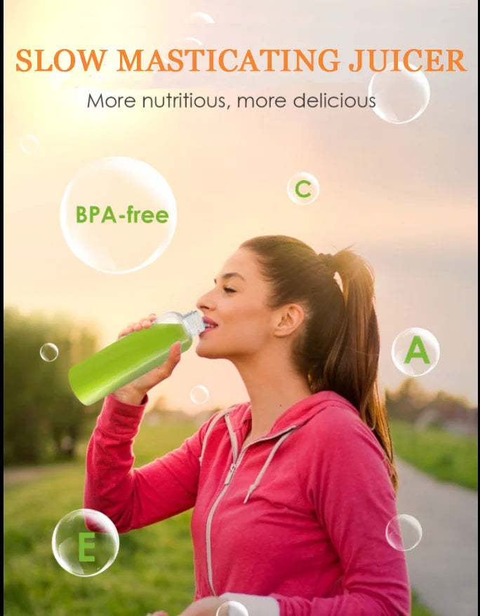Brewsly Slow Masticating Juicer, Easy to Clean, Black X49516