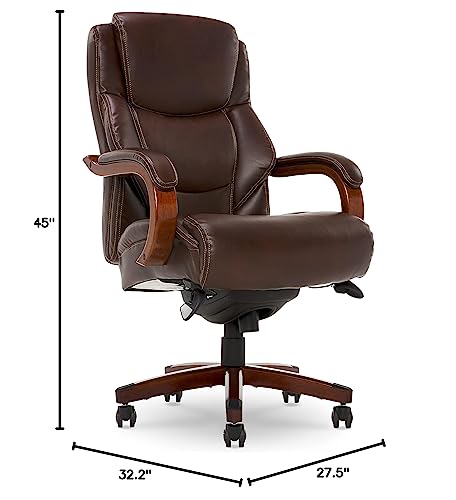 La-Z-Boy Delano Big & Tall Executive Office Chair, Bonded Leather, Black X71543