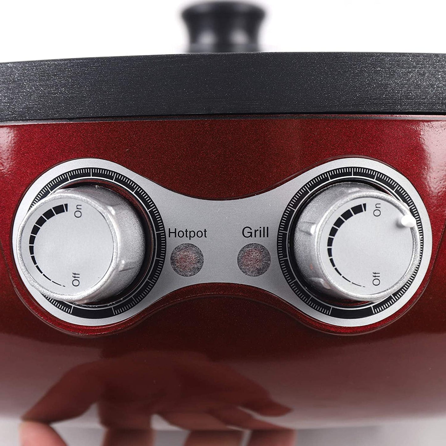 Miumaeov 2 in 1 Electric Smokeless BBQ Grill and Hot Pot, Dual Temperature Control, 3.6L P2308