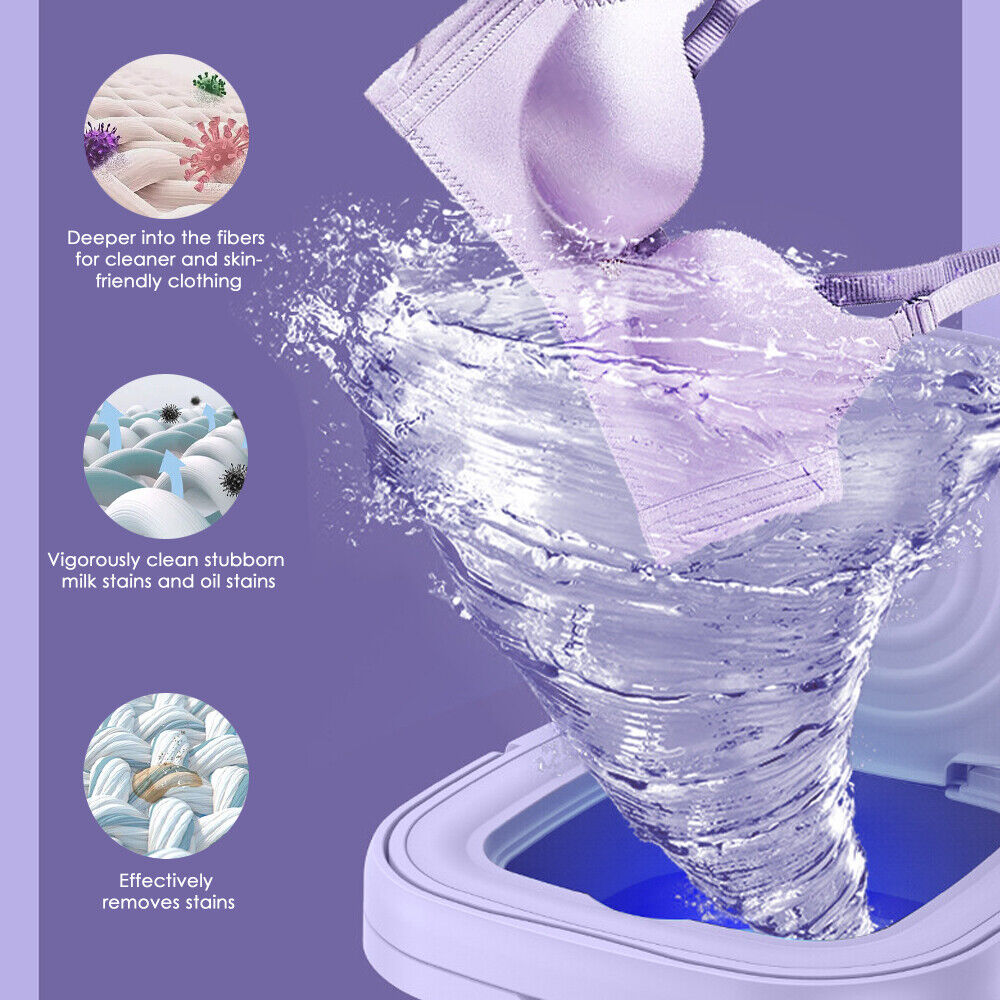 Purple JahyShow Portable Washing Machine 8L Mini Washer for Baby Clothes X468298