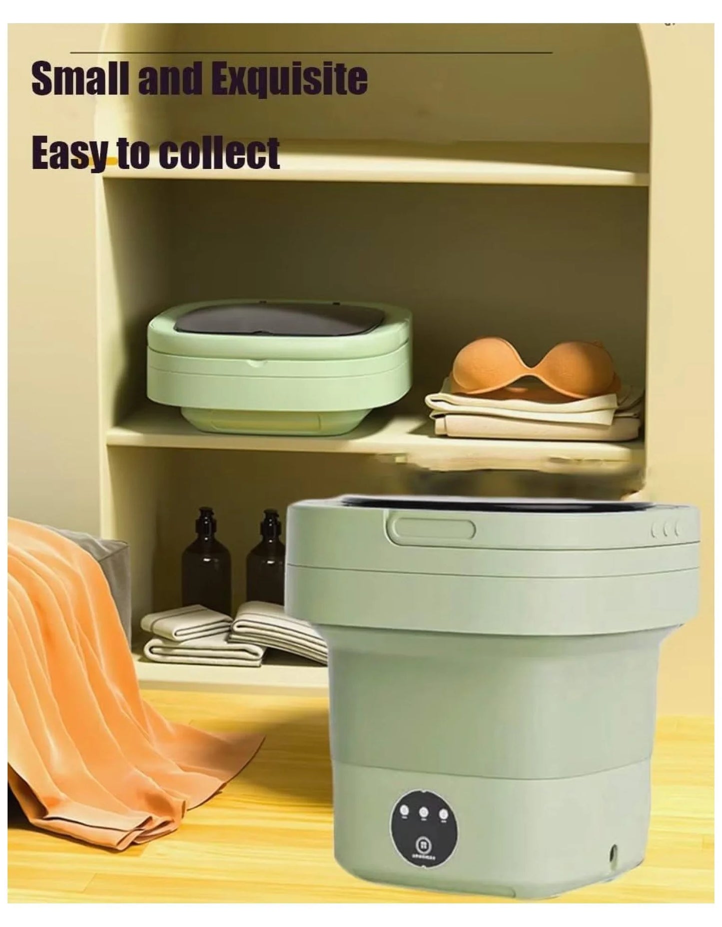 Portable Washing Machine with Disinfection, Foldable for Underwear and Baby Clothes H84915