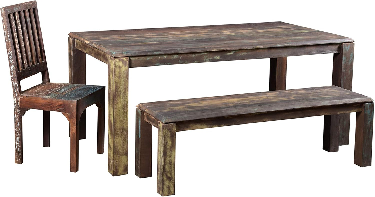 Timbergirl Sheesham Wood Live Edge 50" Bench, Brown X1005