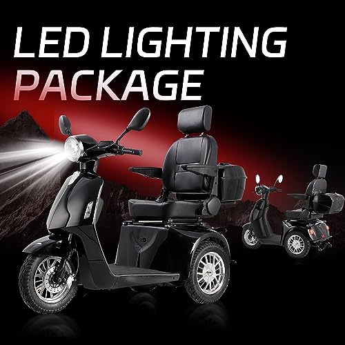 Folding Mobility Electric Trike 60V 800W for Adults, 3-Wheel, Black X4760