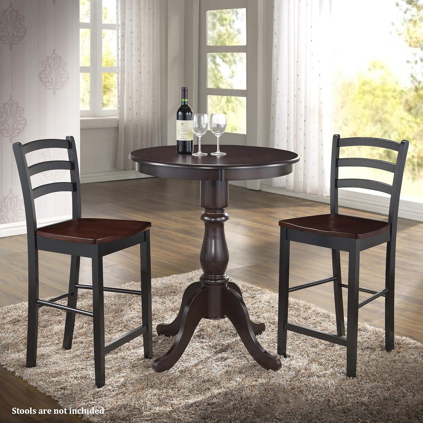 Carolina Chair & Table A3630B-ESP Counter Table, 30 Inch, Espresso U4354