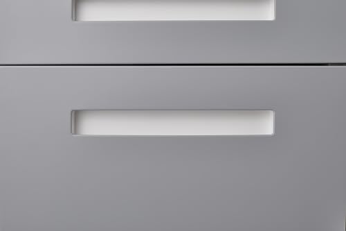 3 Drawer Mobile File Cabinet Under Desk, Black Steel H630659