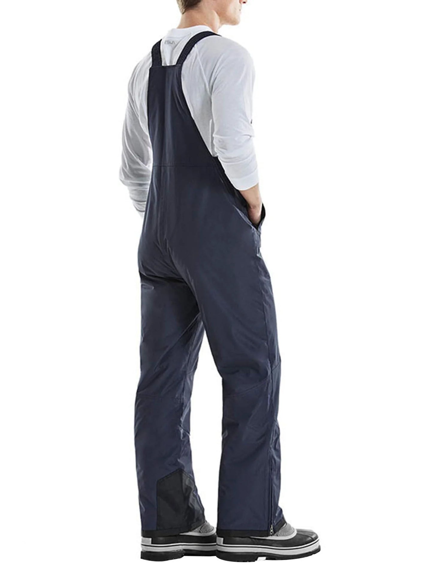 Men's Insulated Waterproof Ski Bib Overalls with Pocket Y52422
