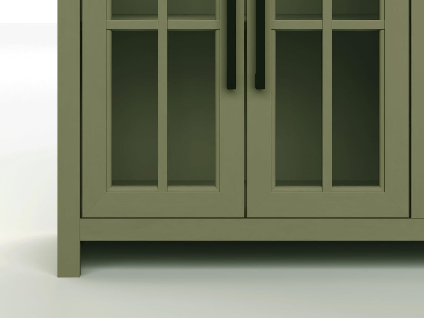 Bridgevine Home Vineyard 97 inch Fireplace TV Stand Console for TVs up to 100 inches, Sage Green and Fruitwood S374146