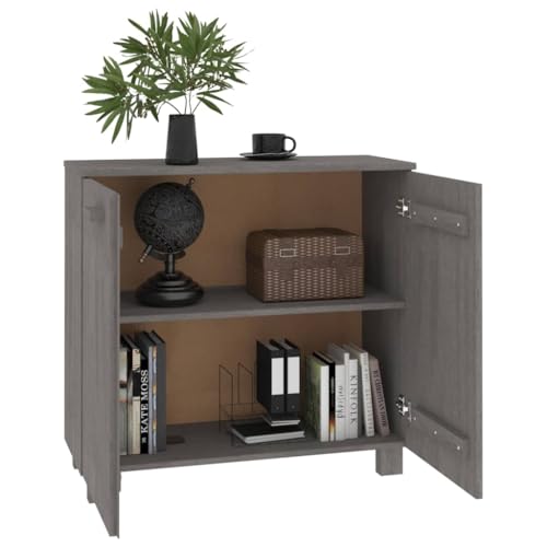 Buffets & Sideboards Sideboard Light Gray Solid Wood Pine with 2 Doors W320135