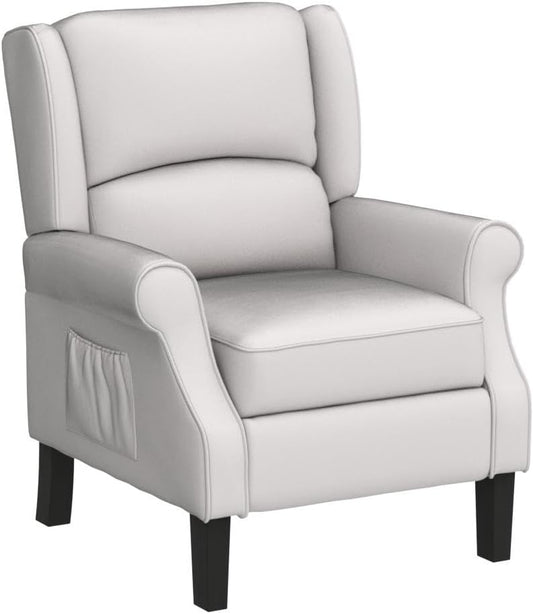 Amazon Brand Set of 2 Wingback Recliner Chair with Massage and Heat, Beige B76860