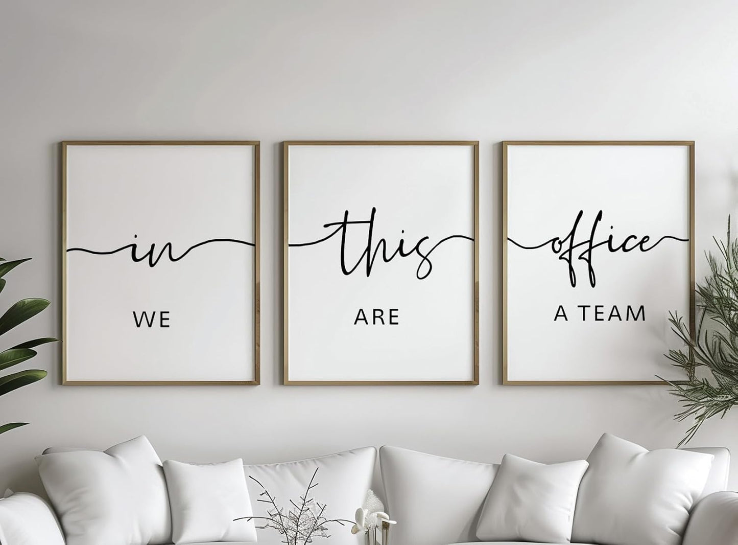 Office Team Quotes Art Print Set of 3, Minimalist Wall Decor, Unframed E88510